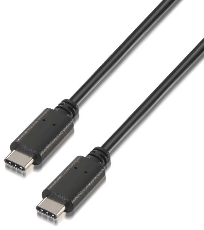 CABLE USB 2.0 AISENS 3A TIPO USB-C M-USB-C M NEGRO 3.0M