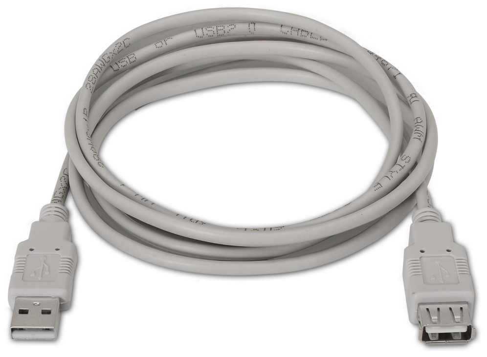 CABLE USB 2.0 AISENS TIPO A/M-A/H BEIGE 3.0M - detalle