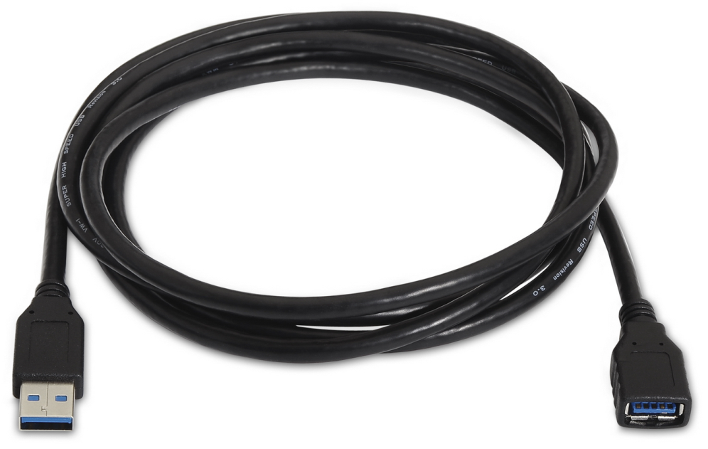 CABLE USB 3.0 AISENS TIPO A M-A H NEGRO 2.0M - detalle