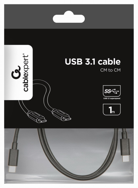 CABLE USB 3.1 TIPO C GEMBIRD CM/CM, 1 M - detalle