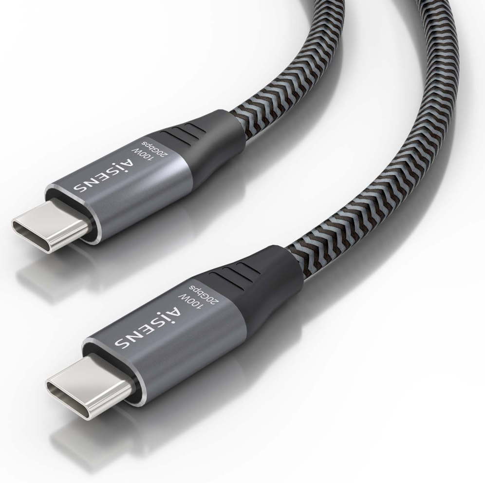 CABLE USB 3.2 AISENS GEN2X2 ALUMINIO 8K@30HZ 5A 100W C/M-C/M 3.0M - detalle