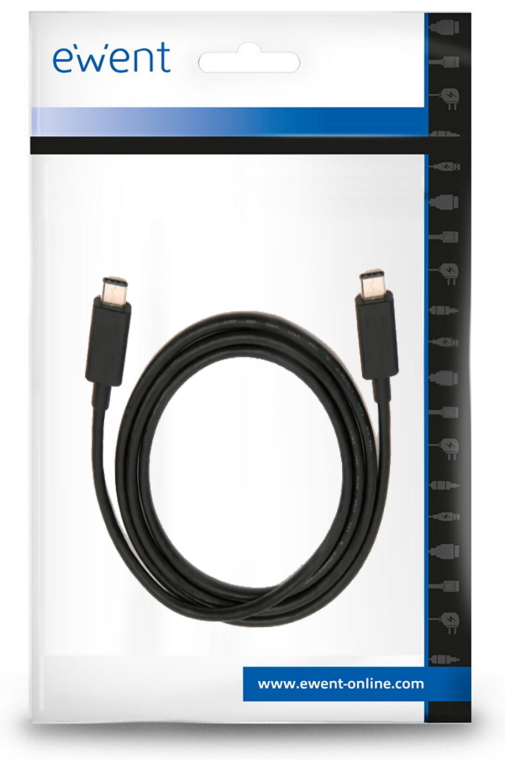 CABLE USB 3.2 EWENT GEN2X2 TYPE C 20GBPS SUPERSPEED 5A 4K 60HZ VIDEO DISPLAY 1M - detalle