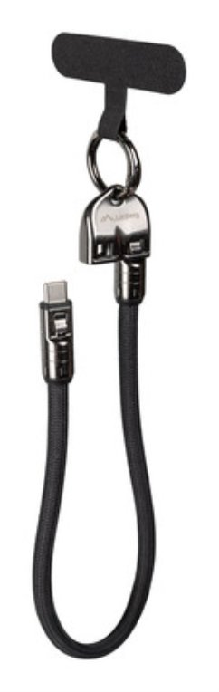 CABLE USB C 4.0 LANBERG CORDON/LLAVERO M/M 480MB/S PD240W 0.3M NEGRO - detalle