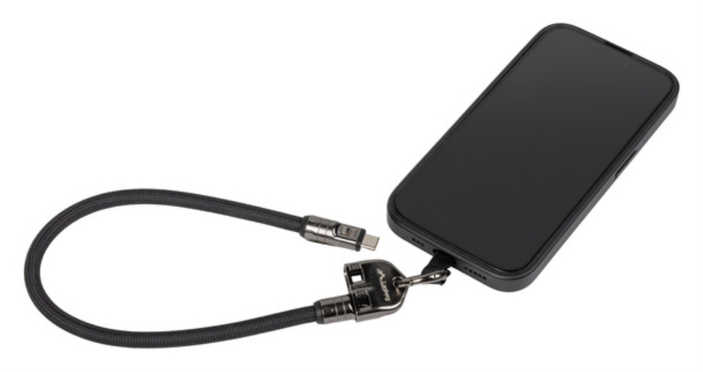 CABLE USB C 4.0 LANBERG CORDON/LLAVERO M/M 480MB/S PD240W 0.3M NEGRO - detalle