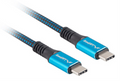 CABLE USB-C 4.0 LANBERG MACHO/MACHO 1.2M 100W 8K 30HZ NEGRO/AZUL