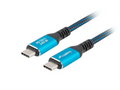 CABLE USB-C 4.0 LANBERG MACHO/MACHO 2M 240W 8K 60HZ NEGRO/AZUL