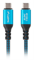 Lanberg CA-CMCM-44CU-0005-BK cable USB USB4 Gen 2x2 0.5 m USB C 40 Gbit/s 240 W Negro. Azul