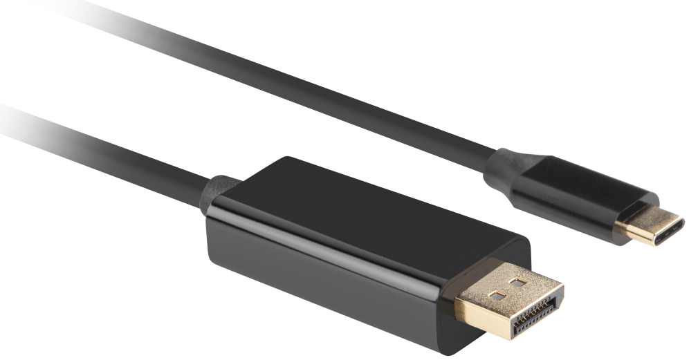 CABLE USB-C A DISPLAYPORT LANBERG MACHO/MACHO 1.0M 4K 60HZ NEGRO - detalle