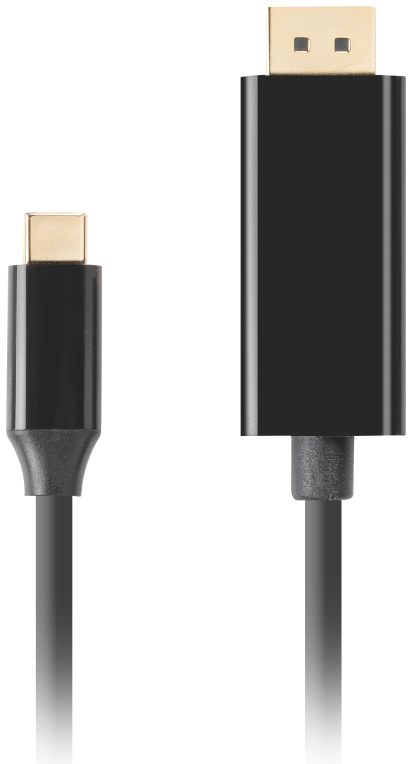 CABLE USB-C A DISPLAYPORT LANBERG MACHO/MACHO 1.0M 4K 60HZ NEGRO - detalle