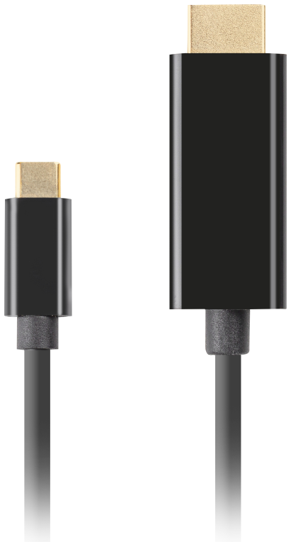 CABLE USB-C A HDMI LANBERG MACHO/MACHO 4K 60HZ 1.8M NEGRO - detalle