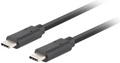CABLE USB-C LANBERG 3.1 GEN 2 MACHO/MACHO 10GB/S PD100W 0.5M NEGRO