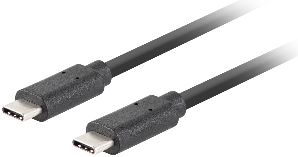 CABLE USB-C LANBERG 3.1 GEN 2 MACHO/MACHO 10GB/S PD100W 0.5M NEGRO