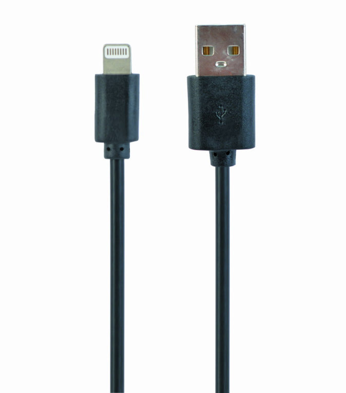 Gembird CC-USB2-AMLM-1M cable de conector Lightning Negro