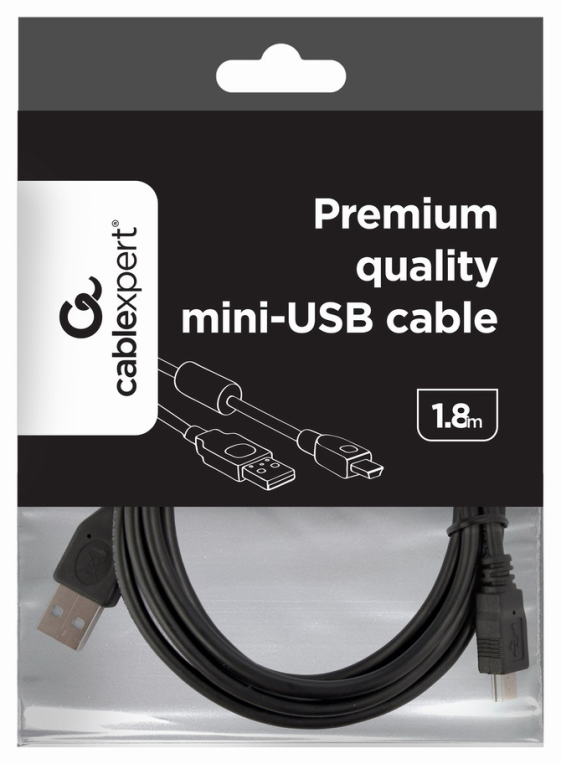 CABLE USB GEMBIRD 2.0 A MINI USB MACHO MACHO 1,8M - detalle