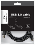 CABLE USB GEMBIRD 2.0 A TIPO C MACHO MACHO CARGA RAPIDA 3M
