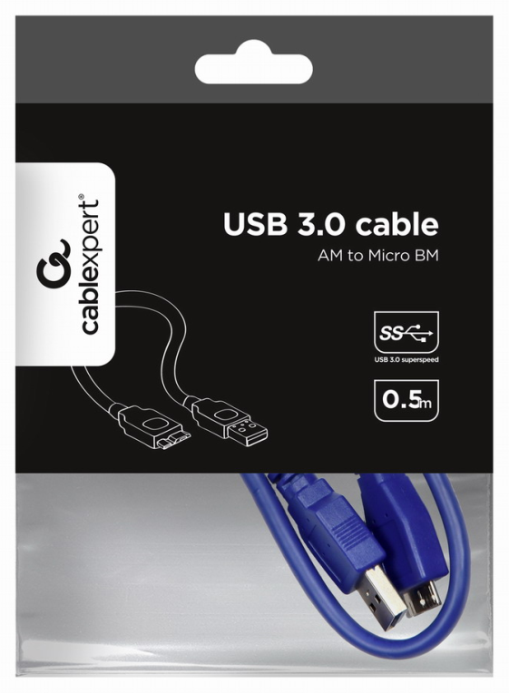 CABLE USB GEMBIRD 3.0 A MICRO BM MACHO MACHO 0,5M - detalle