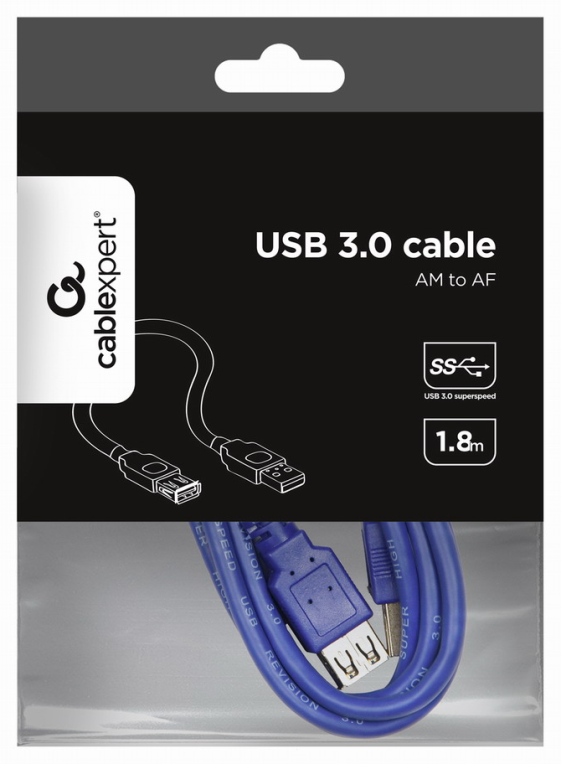 CABLE USB GEMBIRD EXTENSION USB 3.0 MACHO HEMBRA 1,8M - detalle