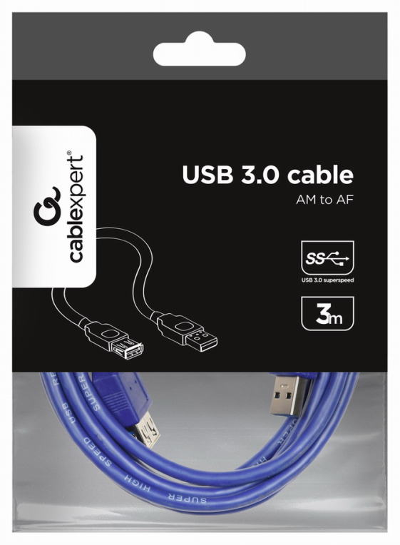 CABLE USB GEMBIRD EXTENSION USB 3.0 MACHO HEMBRA 3M - detalle