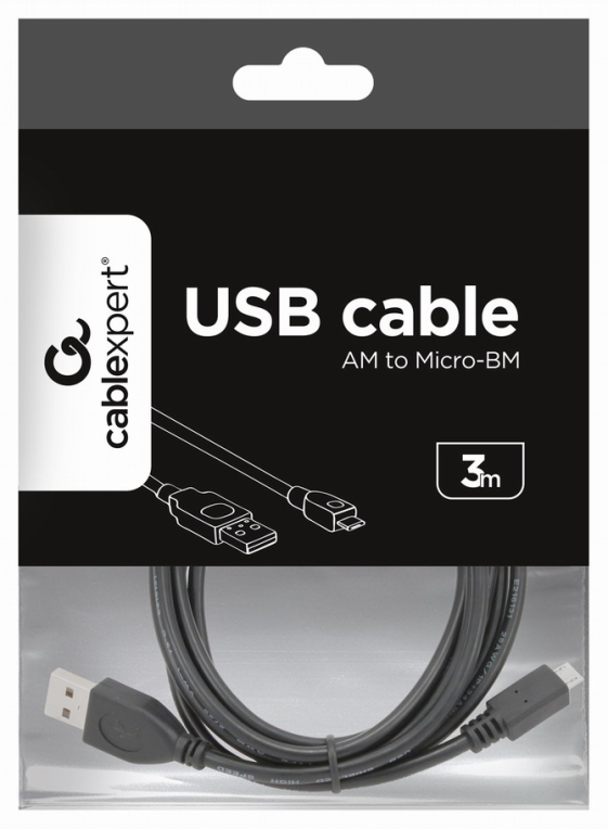CABLE USB GEMBIRD USB 2.0 A MICRO USB 3M - detalle