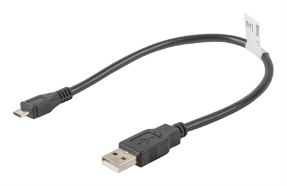 CABLE USB LANBERG 2.0 MACHO/MICRO USB MACHO 0.3M NEGRO - detalle