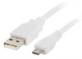CABLE USB LANBERG 2.0 MACHO/MICRO USB MACHO 1M BLANCO
