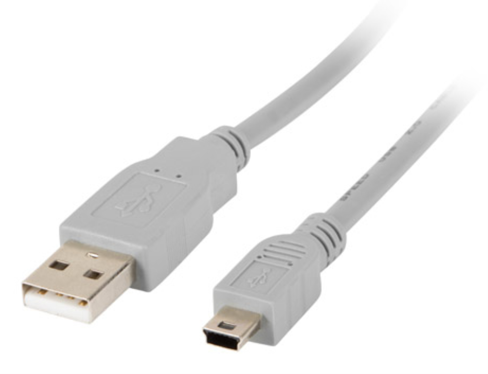 CABLE USB LANBERG 2.0 MACHO/MINI USB MACHO 1.8M GRIS