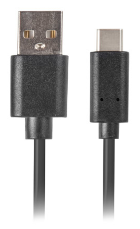 CABLE USB LANBERG 2.0 MACHO/USB C MACHO 0.5M NEGRO - detalle
