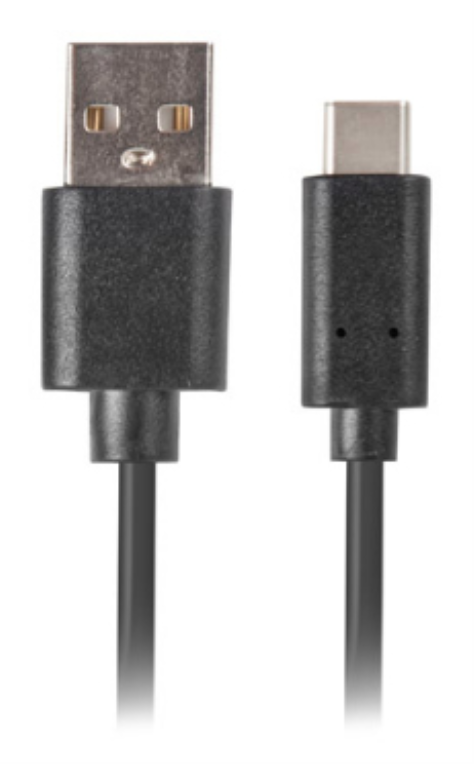 CABLE USB LANBERG 2.0 MACHO/USB C MACHO QUICK CHARGE 3.0 0.5M NEGRO