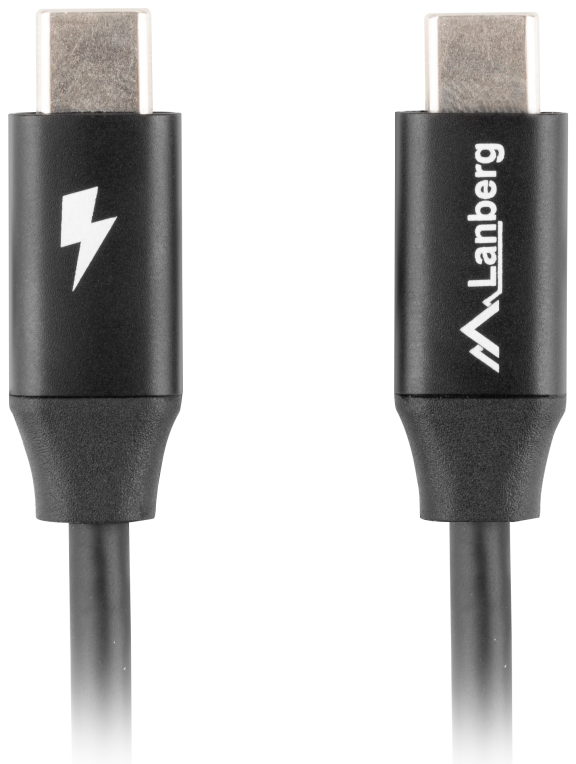 CABLE USB LANBERG 2.0 MACHO/USB C MACHO QUICK CHARGE 4.0 1.8M NEGRO - detalle
