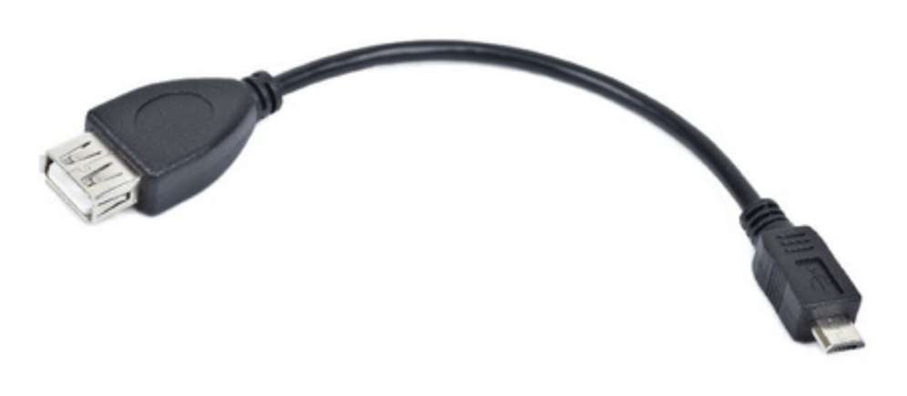 CABLE USB LANBERG MICRO M A USB-A F 2.0 OTG NEGRO 15CM OEM - detalle