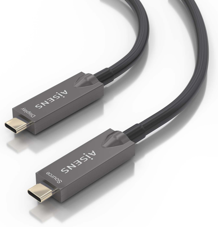 CABLE USB3.1 AISENS GEN2 10GBPS AOC 4K 3A 60W E-MARK USB-C M/M 10M - detalle