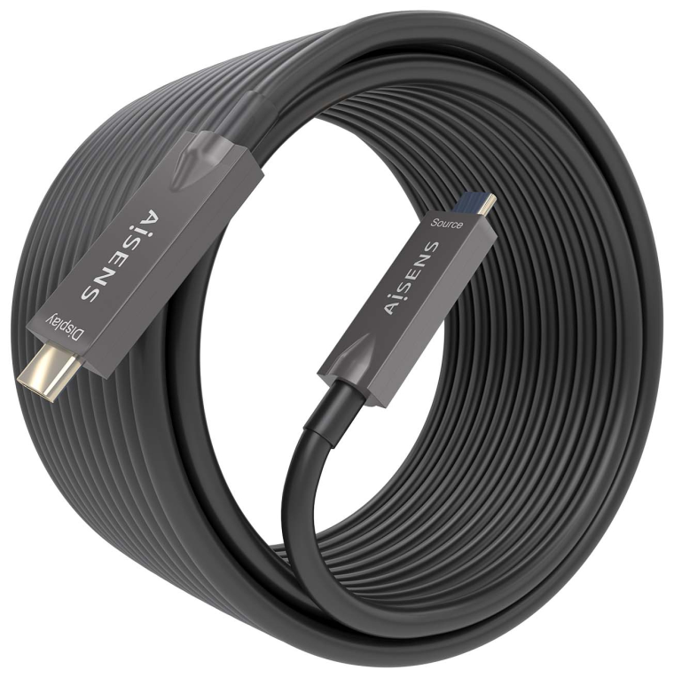 CABLE USB3.1 AISENS GEN2 10GBPS AOC 4K 3A 60W E-MARK USB-C M/M 10M - detalle