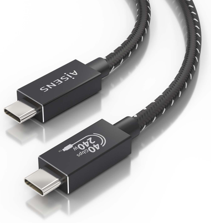 CABLE USB4 AISENS GEN3X2 40GBPS 8K60HZ 5A 48V 240W E-MARK C/M-C/M 1.5M - detalle