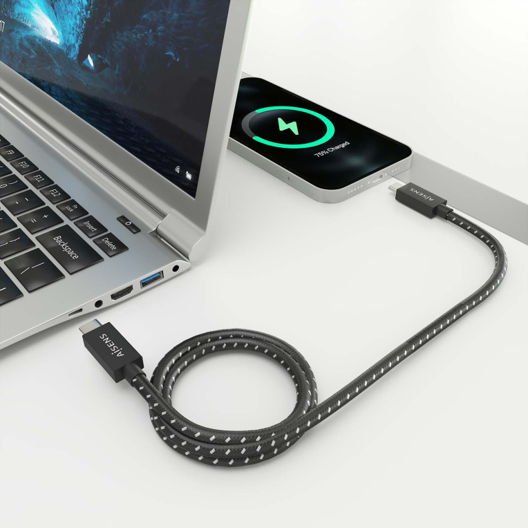 CABLE USB4 AISENS GEN3X2 40GBPS 8K60HZ 5A 48V 240W E-MARK C/M-C/M 1.5M - detalle