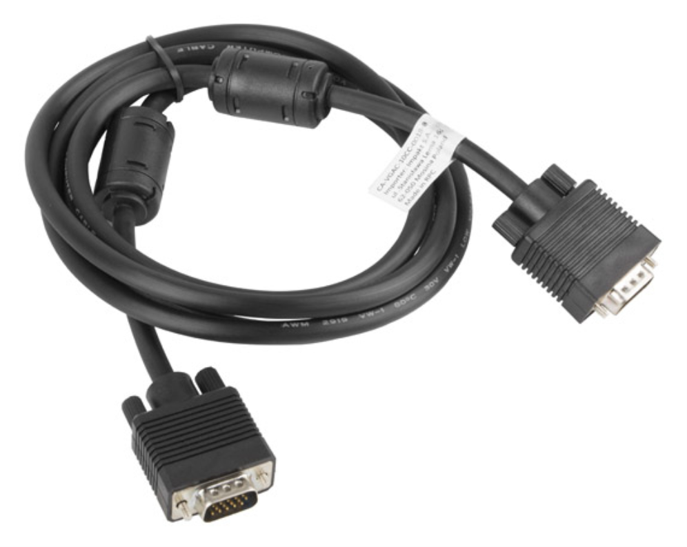 CABLE VGA LANBERG MACHO/MACHO FERRITA 1.8M NEGRO - detalle