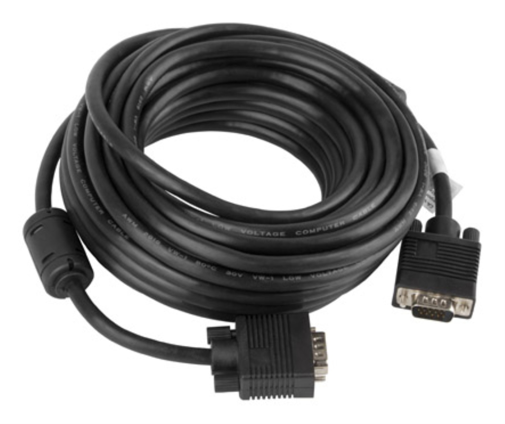CABLE VGA LANBERG MACHO/MACHO FERRITA 10M NEGRO - detalle