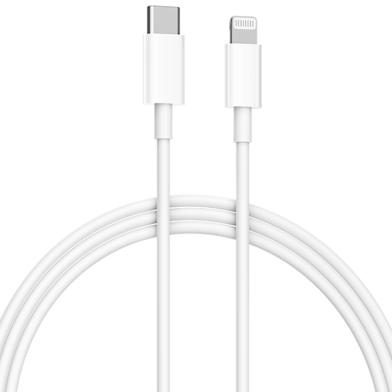 CABLE XIAOMI USB-C A LIGHTNING MFI 18W BLANCO 1M - detalle