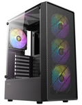 CAJA ANTEC AX26 ARGB ATX NEGRO 4XVENT 120MM 2XUSB SN FUENTE
