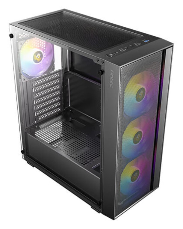 CAJA ANTEC AX65 ARGB ATX NEGRO 4XVENT 120MM 2XUSB SN FUENTE - detalle