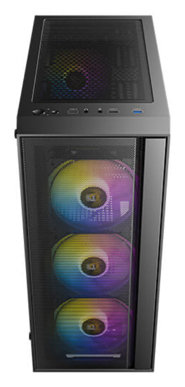 CAJA ANTEC AX65 ARGB ATX NEGRO 4XVENT 120MM 2XUSB SN FUENTE - detalle