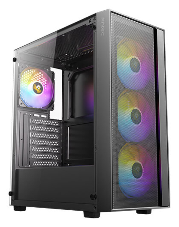 CAJA ANTEC AX65 ARGB ATX NEGRO 4XVENT 120MM 2XUSB SN FUENTE