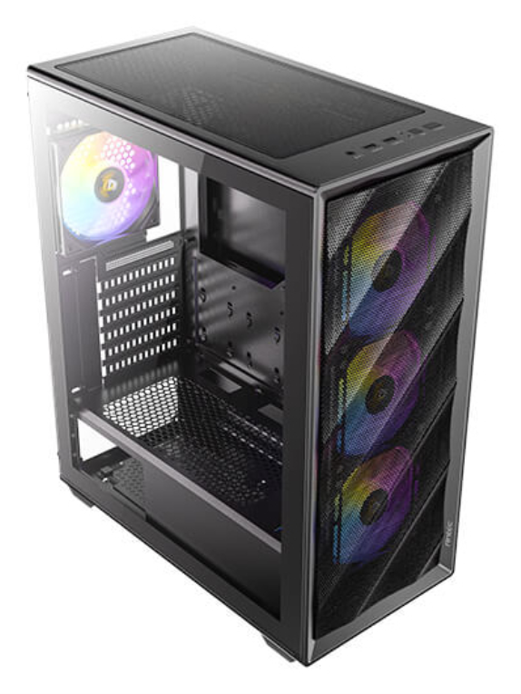CAJA ANTEC AX85 ARGB ATX NEGRO 4XVENT 120MM 2XUSB SN FUENTE - detalle