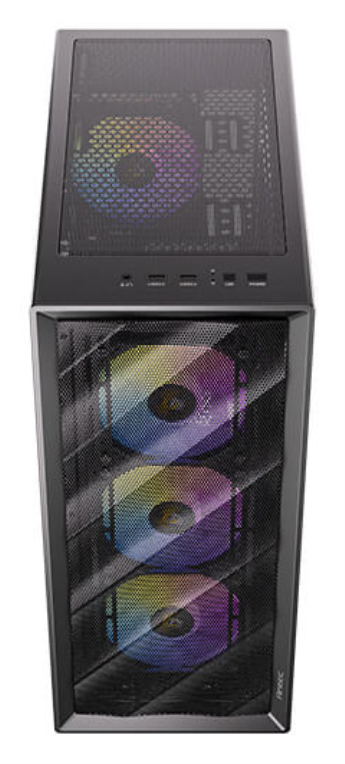 CAJA ANTEC AX85 ARGB ATX NEGRO 4XVENT 120MM 2XUSB SN FUENTE - detalle