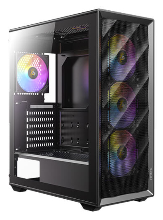CAJA ANTEC AX85 ARGB ATX NEGRO 4XVENT 120MM 2XUSB SN FUENTE - detalle