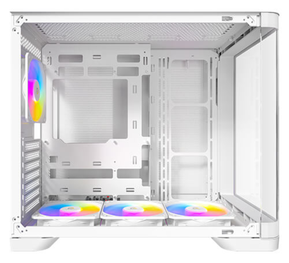 CAJA ANTEC C5 CURVE ARGB ATX BLANCO 3XVENT REV 120 MM 1X120MM 2XUSB SN FUENTE - detalle