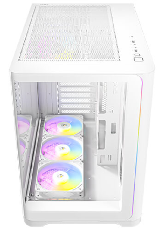CAJA ANTEC C5 CURVE ARGB ATX BLANCO 3XVENT REV 120 MM 1X120MM 2XUSB SN FUENTE - detalle