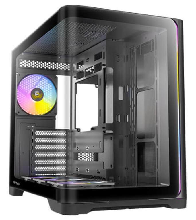 CAJA ANTEC C5 CURVE ARGB ATX NEGRO 3XVENT REV 120 MM 1X120MM 2XUSB SN FUENTE - detalle