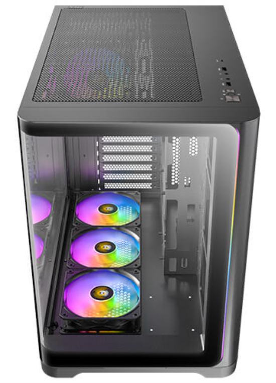 CAJA ANTEC C5 CURVE ARGB ATX NEGRO 3XVENT REV 120 MM 1X120MM 2XUSB SN FUENTE - detalle