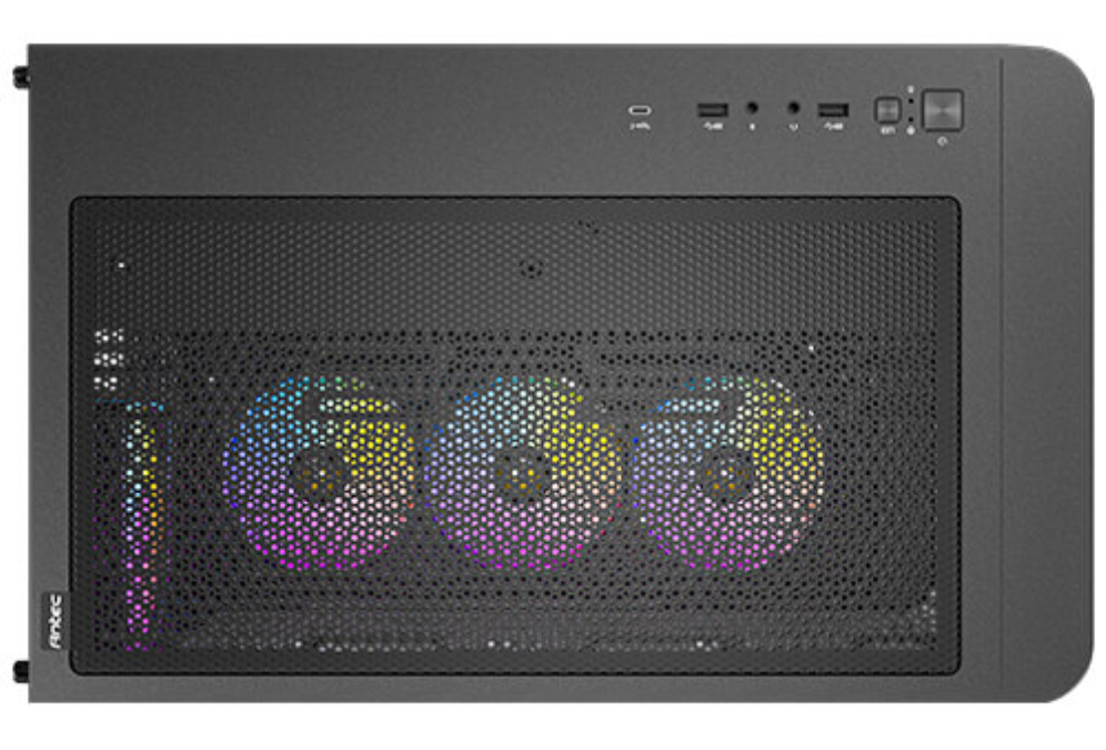 CAJA ANTEC C5 CURVE ARGB ATX NEGRO 3XVENT REV 120 MM 1X120MM 2XUSB SN FUENTE - detalle