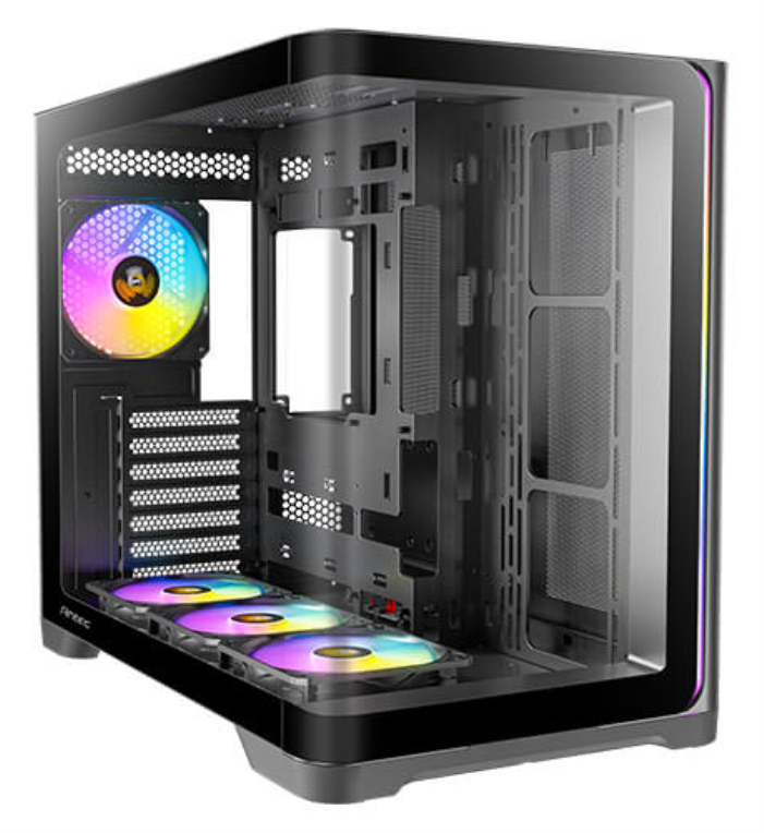 CAJA ANTEC C5 CURVE ARGB ATX NEGRO 3XVENT REV 120 MM 1X120MM 2XUSB SN FUENTE - detalle